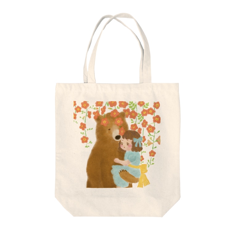 熊と女の子 Tote Bags By いしかわめぐみ Nekonohige33 Suzuri