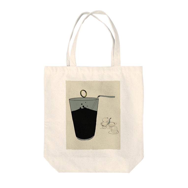 指輪とアイスコーヒー イラスト Tote Bags By つゆりらぼ Iruyust Suzuri