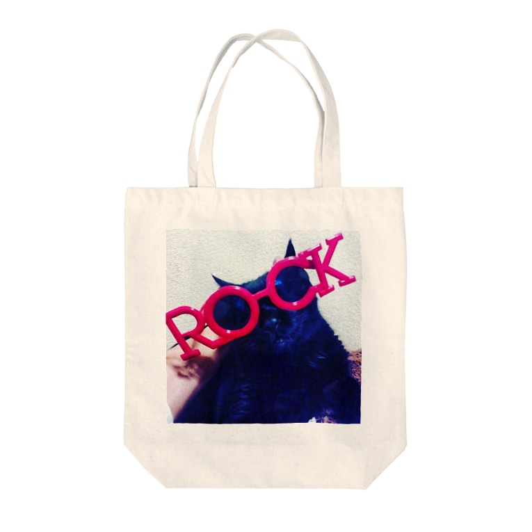 ロックキャット Tote Bags By パラレルワルツ Art Lantis Suzuri ロックキャット Tote Bags By パラレルワルツ Art Lantis Suzuri