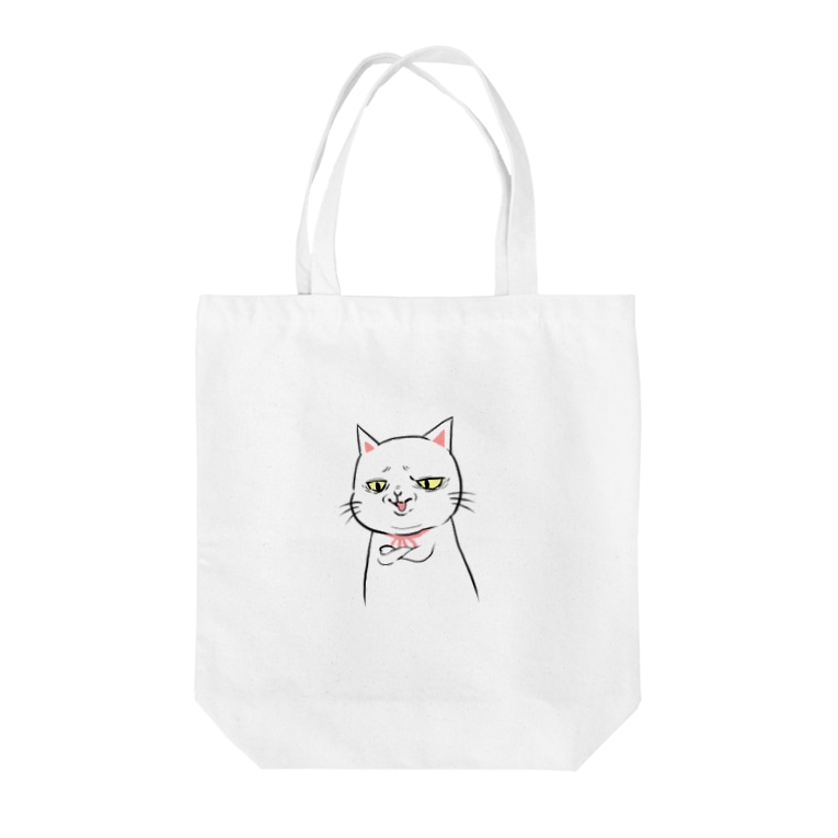 ムカつく顔の猫 Tote Bags By アキラｓｈｏｐ Kira 36 Suzuri