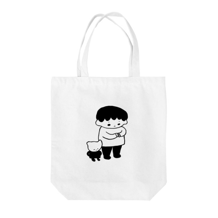 猫と男子 Tote Bags By しゃもた Syamotakun Suzuri