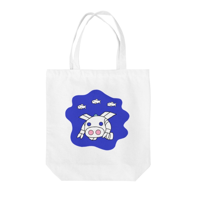 深海探査ロボ ピッグボール海 かい 豚人イラストのパンダ武島 Pandatakeshima のトートバッグ通販 Suzuri スズリ 深海探査ロボ ピッグボール海 かい 豚人イラストのパンダ武島 Pandatakeshima のトートバッグ通販 Suzuri スズリ