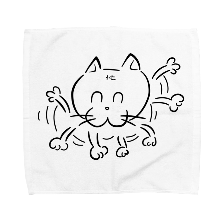 忙しいたまにゃん B Towel Handkerchiefs By Katoooo Suzuri