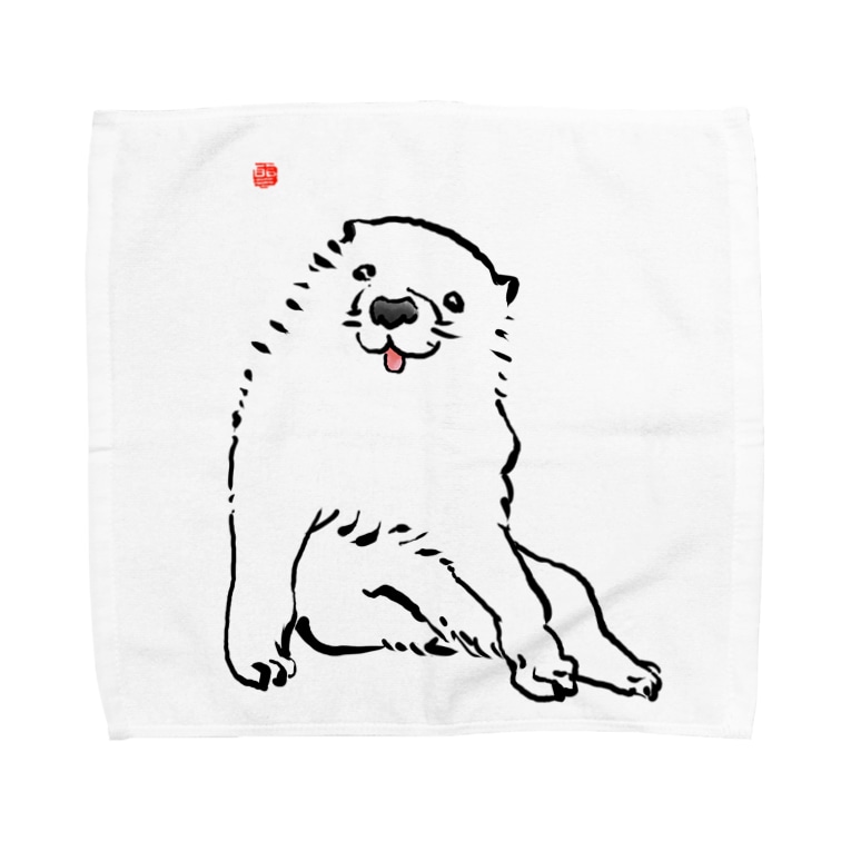 長沢芦雪 あの犬 芦雪の落款入り Towel Handkerchief By ふくふく商店 Fukufukuzou Suzuri