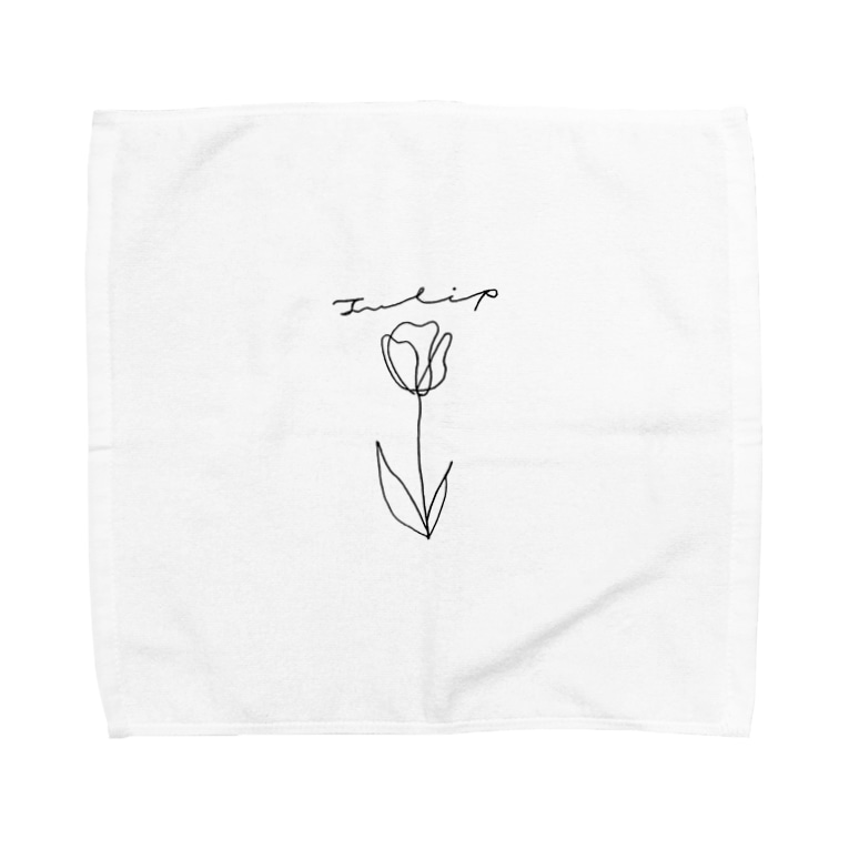 おしゃれチューリップ Towel Handkerchief By Pipimaruu Suzuri おしゃれチューリップ Towel Handkerchief By Pipimaruu Suzuri