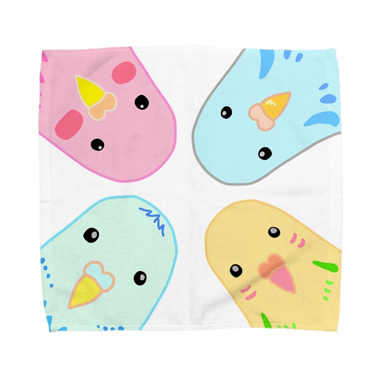 インコのイラスト 手描きのエトセトラ Zansu のタオルハンカチ通販 Suzuri スズリ