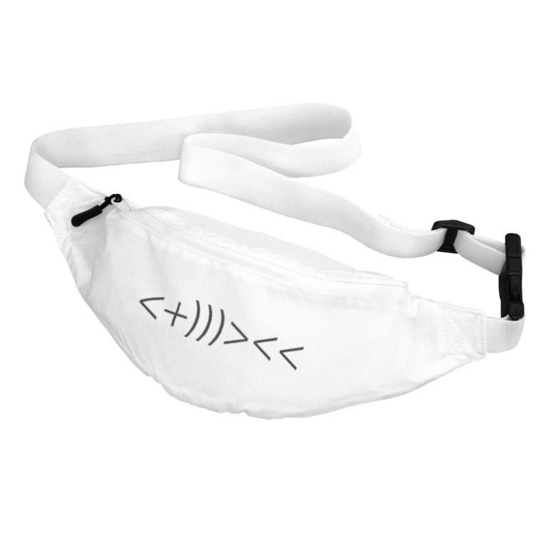 魚 顔文字 黒 Belt Bag By 風天工房 Futenkobo Suzuri 魚 顔文字 黒 Belt Bag By 風天工房 Futenkobo Suzuri
