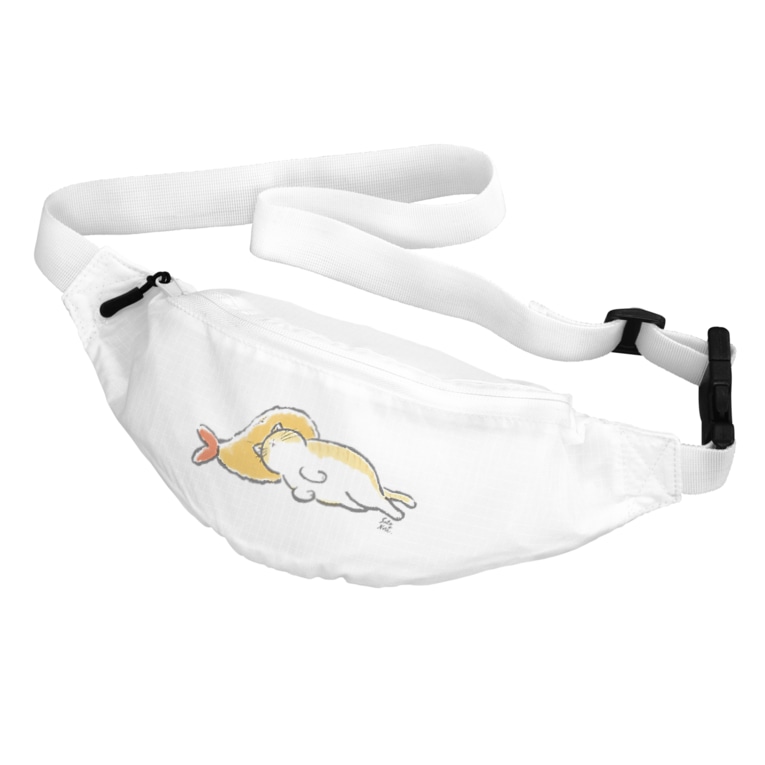 ピスピスゆーて寝るネコ 白茶 Belt Bag By サトウノリコ Yellow Satonori Suzuri ピスピスゆーて寝るネコ 白茶 Belt Bag By サトウノリコ Yellow Satonori Suzuri
