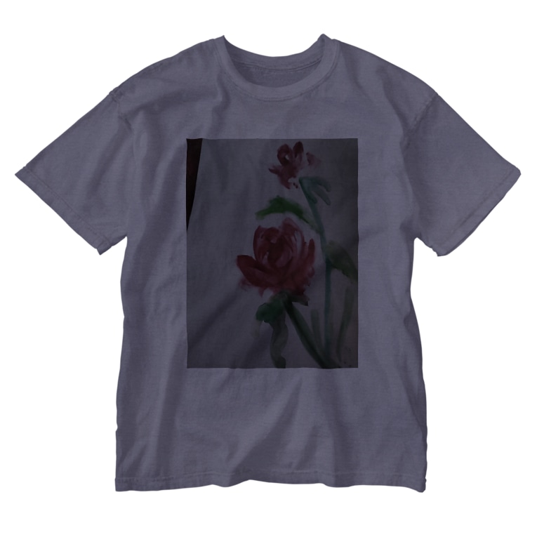 薔薇と言う漢字は難しい Washed T Shirts By お Kuronekonyaji Suzuri