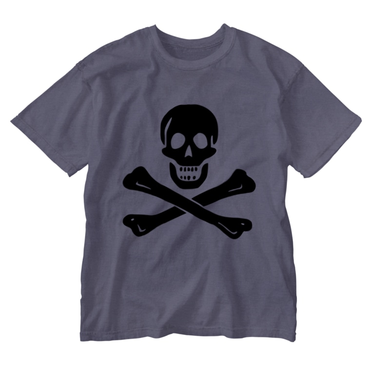 海賊旗スカル Jolly Roger サミュエル ベラミーの海賊旗 黒ロゴ Dripped Dripped のウォッシュtシャツ通販 Suzuri スズリ