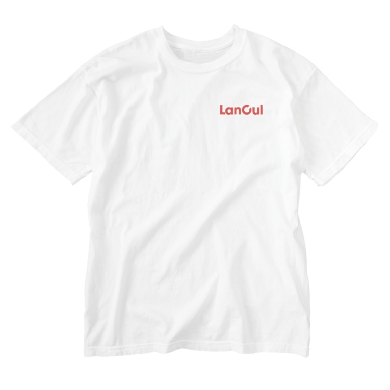 Lanculグッズ ロゴ赤 英会話カフェlancul Lancul のウォッシュtシャツ通販 Suzuri スズリ