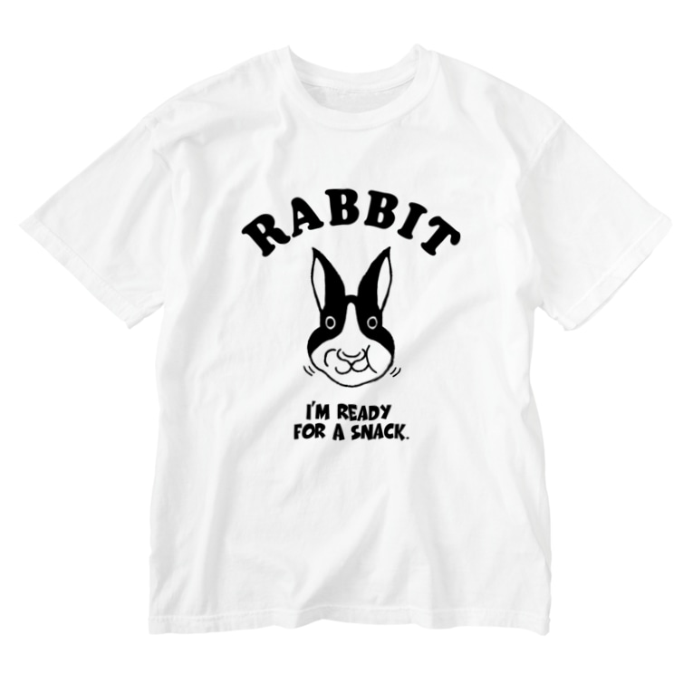 Rabbit うさぎ動物イラスト カレッジアーチロゴ Aliviostaのウォッシュtシャツ通販 Suzuri スズリ