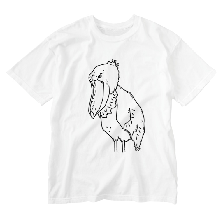 ハシビロコウ 動かない鳥 動物イラスト Aliviostaのウォッシュtシャツ通販 Suzuri スズリ
