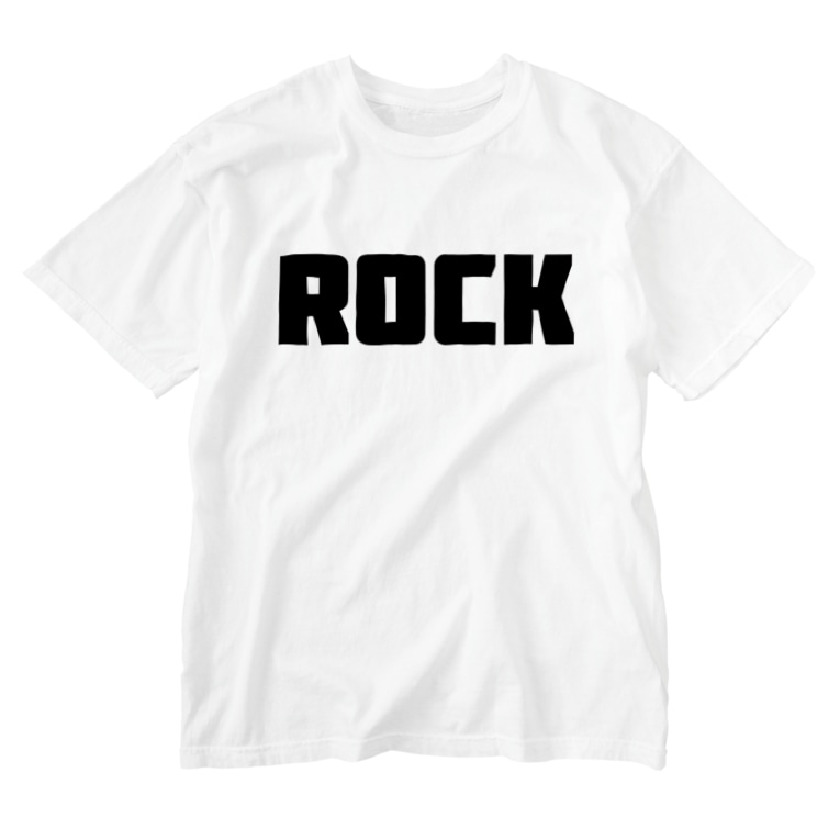 Rock ロック シンプルbigロゴ ストリートファッション Washed T Shirts By Aliviosta Suzuri