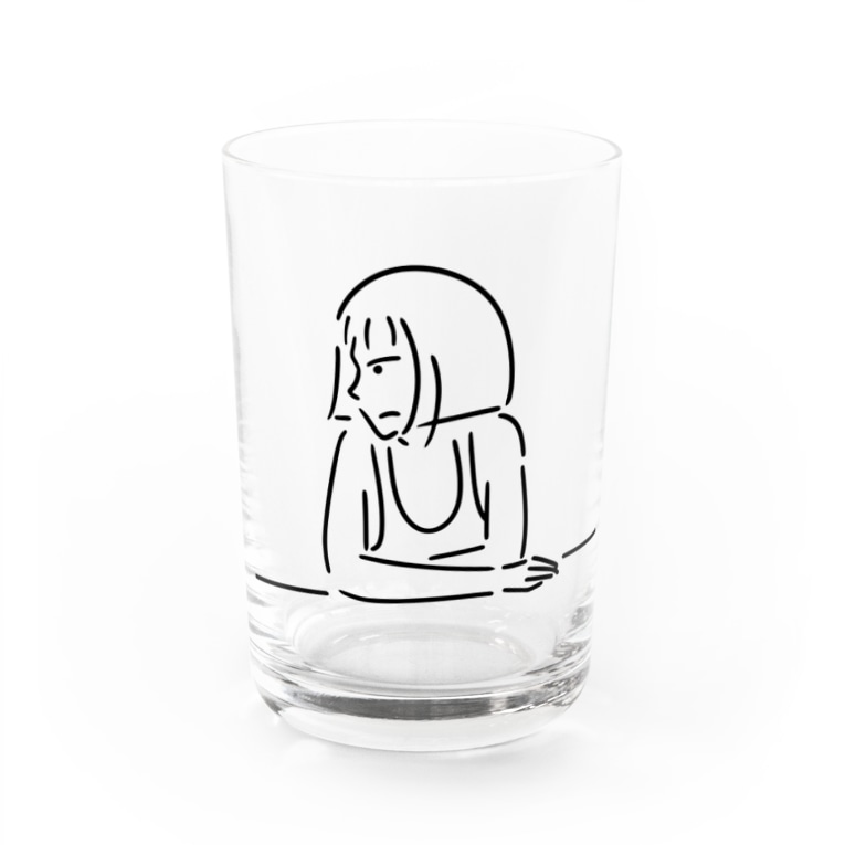 ショートボブガール 4 イラスト Water Glass By Aliviosta Suzuri