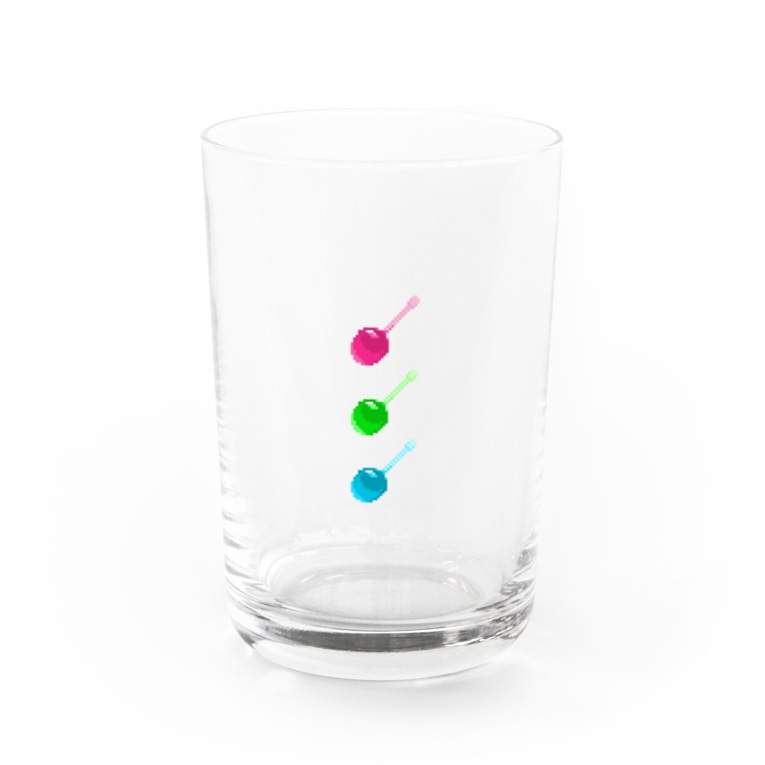 チェリー型ゼリー ドット絵 Water Glass By 作業着の駄菓子屋 Sagyougi123 Suzuri