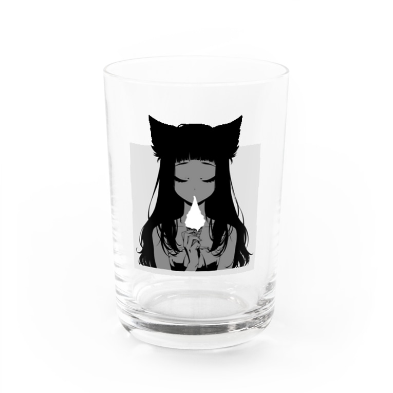 ソフトクリームと猫 Water Glass By Hare Bare Shop U2 A Suzuri
