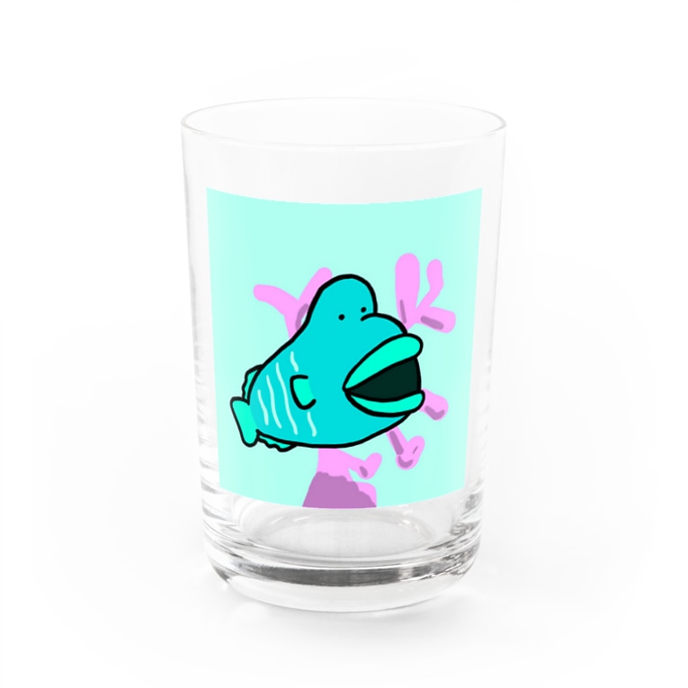 ナポレオンフィッシュ Water Glass By ゆるゆる動物イラストグッズ Taroimo Tarooo Suzuri