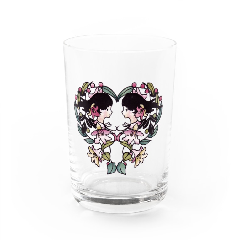女の子と百合 Water Glass By 切り絵作家 佐川綾野 Ayanoriculi Suzuri 女の子と百合 Water Glass By 切り絵作家 佐川綾野 Ayanoriculi Suzuri