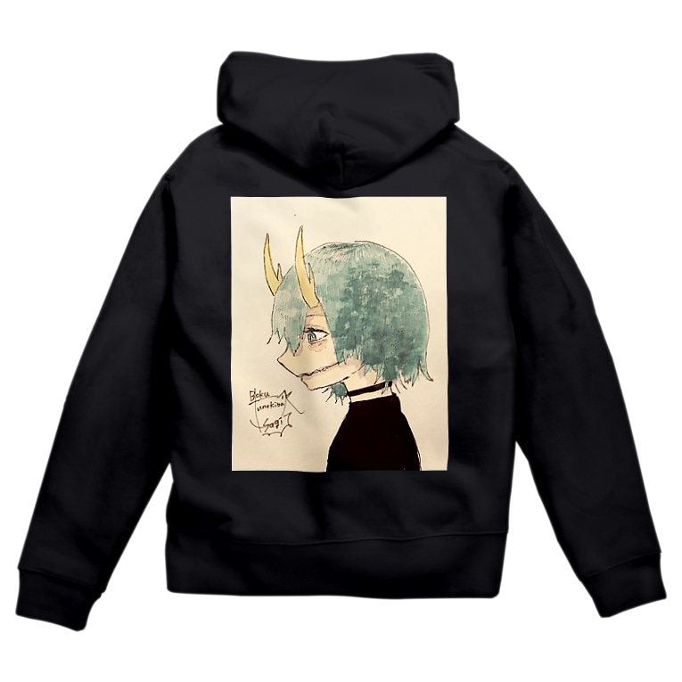 ホーンちゃん 横顔 ツノ牙兎の僕 Tunokiba Boku のジップパーカー通販 Suzuri スズリ