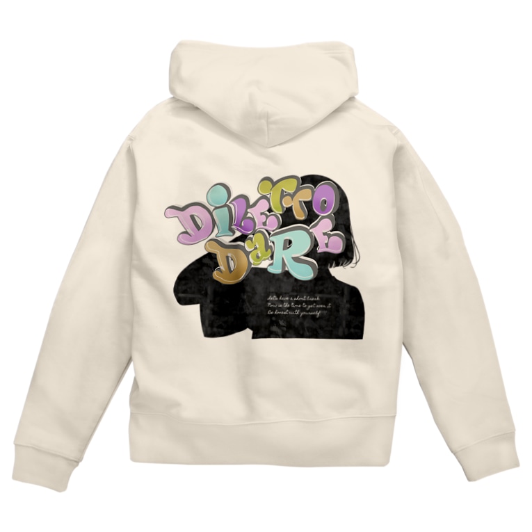 ブラックシルエット ローカラー Diletto Dare Ayazakura のジップパーカー通販 Suzuri スズリ